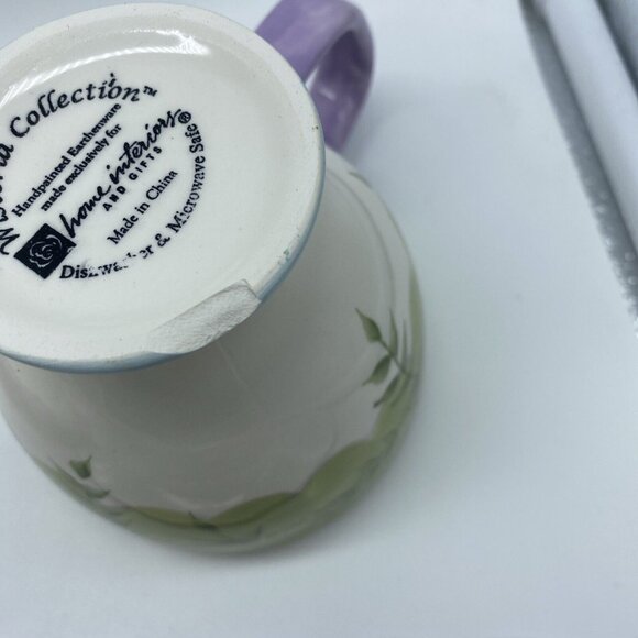 Wisteria Collection Snack 2 Set Plate and Cup w Embossed Bluebird Home Interior - Picture 10 of 10